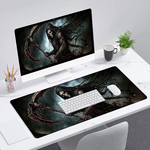 Marble Mouse Pad Fantasy Ink Painting Purple Blue Glitter Large Gaming Mouse Mat with Stitched Edges,Non-Slip Waterproof Rubber Base Mouse Mat Office Computer Keyboard Laptop Home 31.5"x11.8" in Saudi Arabia