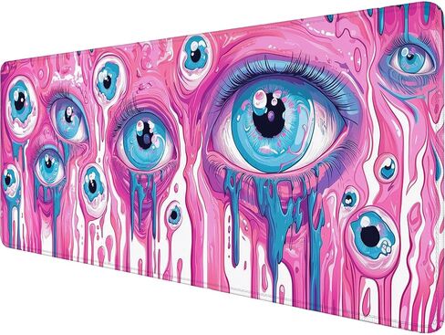 Marble Mouse Pad Fantasy Ink Painting Purple Blue Glitter Large Gaming Mouse Mat with Stitched Edges,Non-Slip Waterproof Rubber Base Mouse Mat Office Computer Keyboard Laptop Home 31.5"x11.8" in Saudi Arabia