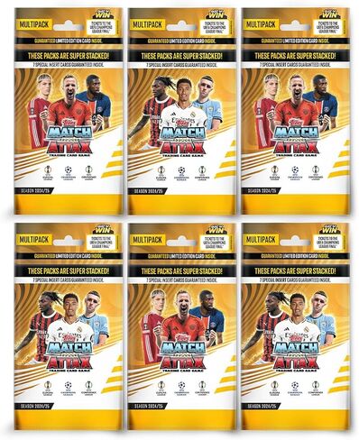 Topps UEFA Champions League Match Attax 24/25 Trading and Collectible Card Game (Multipack of 6) in Saudi Arabia