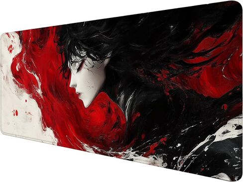 الرخام الماوس PAD Fantasy Ink Painting Purple Blue Glitter Mate Mouse Mouse مع حواف مخيط ، قاعدة مطاطية مقاومة للماء ، لوحة مفاتيح كمبيوتر محمول كمبيوتر محمول 31.5 "x11.8" in Kuwait