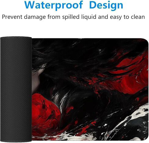 الرخام الماوس PAD Fantasy Ink Painting Purple Blue Glitter Mate Mouse Mouse مع حواف مخيط ، قاعدة مطاطية مقاومة للماء ، لوحة مفاتيح كمبيوتر محمول كمبيوتر محمول 31.5 "x11.8" in Kuwait