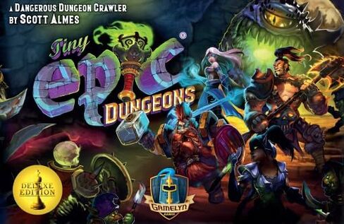 Tiny Epic Dungeons Deluxe | Cooperative Dungeon Crawling Adventure Board Game | Includes Miniatures |1-4 Players, Ages 14+ | Fantasy Board Game in Saudi Arabia