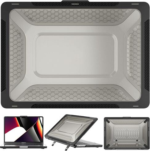 Case Compatible with MacBook Air 15 inch Case 2025 2024 2023, Anti-Scratching Protective Hard Shell Cover with Folding Stand & Keyboard Cover for M4 M3 M2 A3241, A3114, A2941 Black in Saudi Arabia