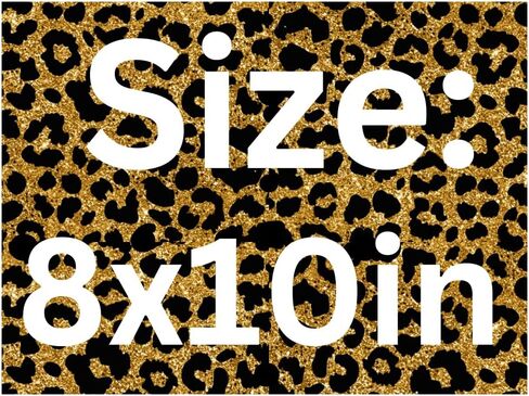 Black and Gold Leopard Print Cake Topper, 8x10 inch Edible Icing Sheet in Saudi Arabia