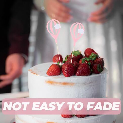 Gadpiparty 60 PCS Air Air Balloon Cake Toppers: Cupcake Cupcake ملون للاستحمام الطفل ، عيد ميلاد ، زخارف حفلات السفر - آمنة للكعك والكعك والفواكه والحلويات in Saudi Arabia