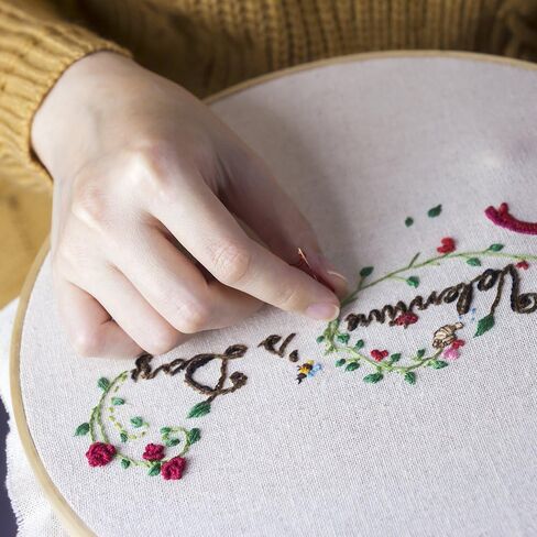 Caydo 3 Size Embroidery Hoops Big Size 8 inch, 10 inch, 12 inch Wooden Round Adjustable Bamboo Circle Cross Stitch Hoop Ring for Art Craft Handy Sewing in Saudi Arabia