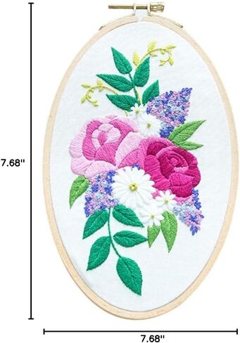 LoveIndiy Ambroidery Hoops Beech Wooden Stitch Hoop Oval Wood Hoops لخياطة حرفة ، 29.5 سم 27.5 سم in Kuwait