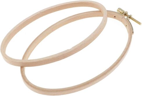 LoveIndiy Ambroidery Hoops Beech Wooden Stitch Hoop Oval Wood Hoops لخياطة حرفة ، 29.5 سم 27.5 سم in Kuwait
