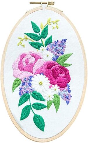 LoveIndiy Ambroidery Hoops Beech Wooden Stitch Hoop Oval Wood Hoops لخياطة حرفة ، 29.5 سم 27.5 سم in Kuwait