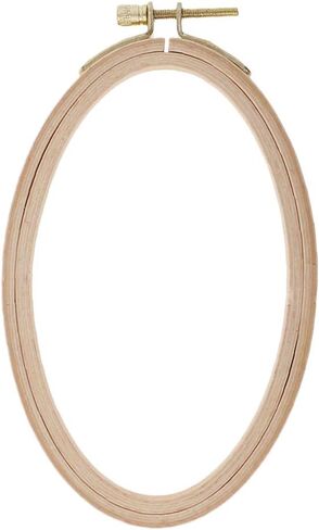LoveIndiy Ambroidery Hoops Beech Wooden Stitch Hoop Oval Wood Hoops لخياطة حرفة ، 29.5 سم 27.5 سم in Kuwait