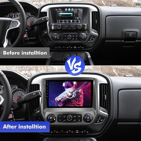 10.1 Inch IPS Touchscreen Android 12 Car Stereo for Chevrolet Silverado/GMC Sierra 2014-2018 with Wireless CarPlay & Android Auto 2+32GB Car Radio, Support GPS, WiFi, Bluetooth, FM, Backup Camera, in Saudi Arabia