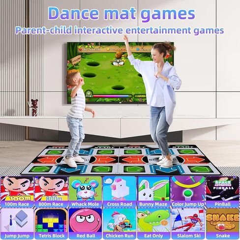 TV Dance Mat Games - Wireless Music Electronic Dance Mat Fun Dance Fitness Games for Kids, Christmas and Boys and Girls Birthday Gift Ideas, Silver Gray in Saudi Arabia