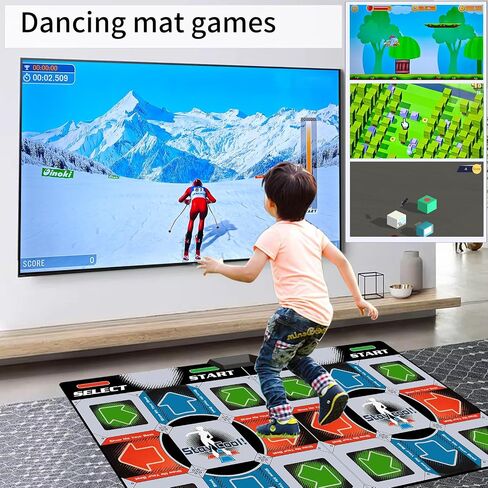 TV Dance Mat Games - Wireless Music Electronic Dance Mat Fun Dance Fitness Games for Kids, Christmas and Boys and Girls Birthday Gift Ideas, Silver Gray in Saudi Arabia