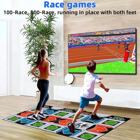TV Dance Mat Games - Wireless Music Electronic Dance Mat Fun Dance Fitness Games for Kids, Christmas and Boys and Girls Birthday Gift Ideas, Silver Gray in Saudi Arabia