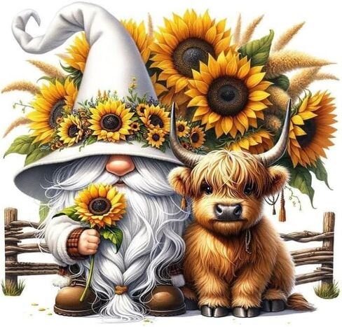 Cowboy Gnome and Cow with flowers Decal Sticker for Drink Tumblers, Adorable Funny Laptop Decals, Binders, Phones and so much more! in Saudi Arabia