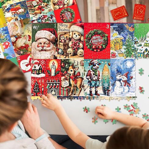 Advent Calendar 2024 ألغاز عيد الميلاد: 1008pcs أحذية بانورامزو 24 يومًا من المفاجأة العد التنازلي ، عيد الميلاد القديم ، هدية عيد الميلاد للبالغين ، الأولاد ، الفتيات in Kuwait