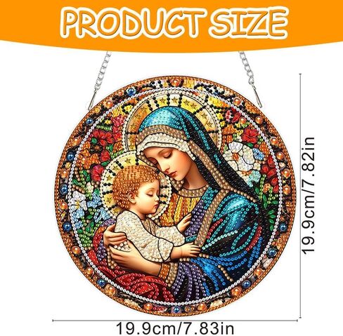 Cute Bird Diamond Painting Hanging Pendant Kit, 5D DIY Acrylic Crystal Special Shaped Window Garden Animal Diamond Art Ornament for Adult (ZD09) in Saudi Arabia