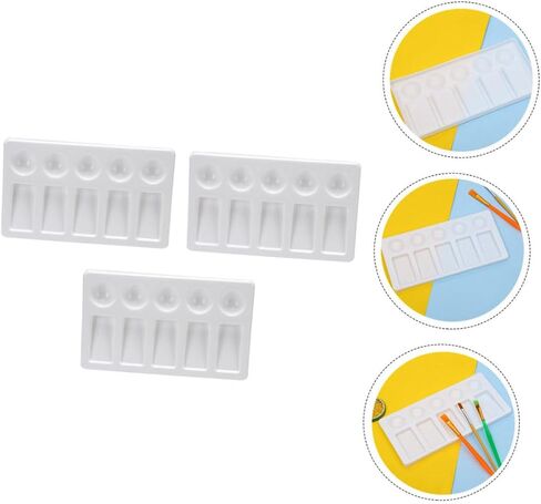 2sets 3 PCS Platelets Rights Rightweight Mixing Drays for Alloving Waterclor Action Mixing Boards for Artists Cauphs and Hobbyists 3pcs*2 in Kuwait