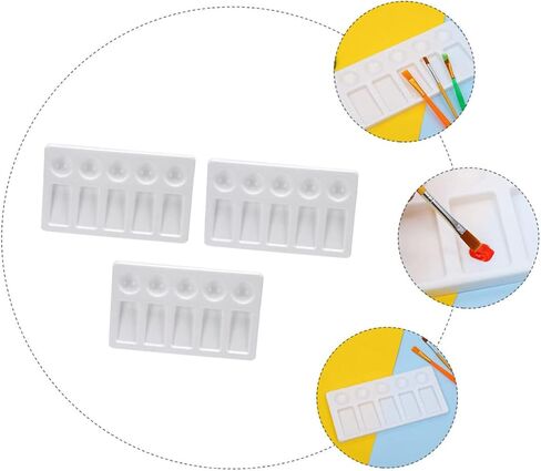 2sets 3 PCS Platelets Rights Rightweight Mixing Drays for Alloving Waterclor Action Mixing Boards for Artists Cauphs and Hobbyists 3pcs*2 in Kuwait