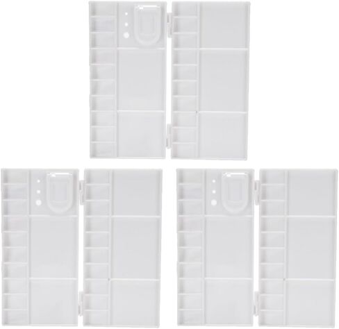 25 Grids Plastic Watercolor Pigment Box Lid Foldable Painting Palette for Artists and Boys and Girls for Travel and Outdoor Painting in Saudi Arabia