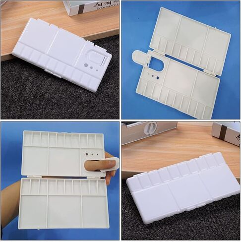 25 Grids Plastic Watercolor Pigment Box Lid Foldable Painting Palette for Artists and Boys and Girls for Travel and Outdoor Painting in Saudi Arabia
