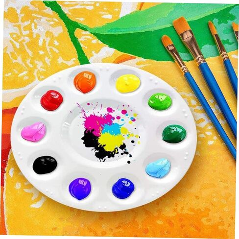 Homoyoyo Thickened 11-Compartment Paint Tray Set for Students 12-Piece Art Supplies for Watercolor and Gouache Painting for Classroom and Home Use in Saudi Arabia
