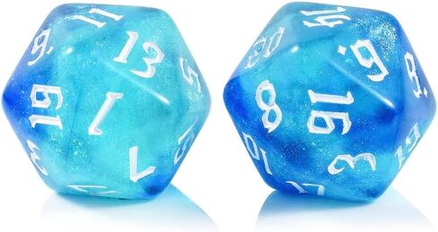10pcs polyhedral d20 dice set 20mm acrylic dice double colors 20 side game dice for rpg mtg dnd table games (Green Purple) in Kuwait