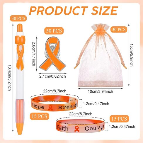 Qilery 120 Pcs Purple Ribbon Awareness Items Gifts Set - Alzheimer's Lapel Pins, Epilepsy Awareness Bracelets, Domestic Violence Pens, Organza Bags for Lupus Pancreatic Cancer Survivor Event Charity in Saudi Arabia