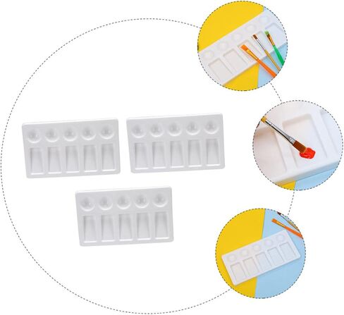 2sets 3 PCS Platelets Rights Rightweight Mixing Drays for Alloving Waterclor Action Mixing Boards for Artists Cauphs and Hobbyists 3pcs*2 in Kuwait