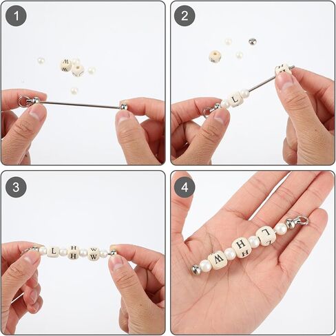 10 Pcs Beadable Keychain Bars, Metal Beaded Blank Keychain Strips for Pendant DIY Crafts Jewelry Making (Silver) in Saudi Arabia