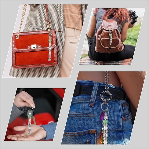 10 Pcs Beadable Keychain Bars, Metal Beaded Blank Keychain Strips for Pendant DIY Crafts Jewelry Making (Silver) in Saudi Arabia