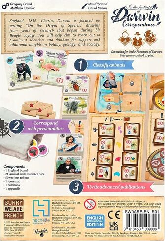in The Footsteps of Darwin: Correspondence Expansion to Mensa Select Winner | Ages 8+ | 2 to 5 Players | 30 Minutes in Saudi Arabia