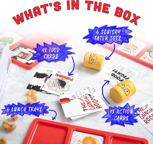 The Lunch Room – Ultimate Family Board & Card Game Hilarious Food Fight with Tater Tots Squishy Toys for Kids & Adults 8+ | Easy-to-Learn Party Game for 3-6 Players in Saudi Arabia