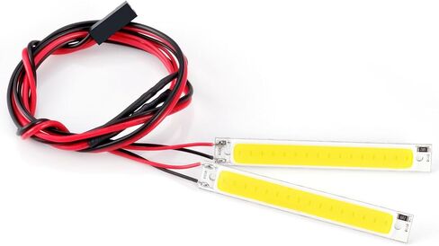 2Pcs RC Chassis Lights Lamp Upgrade Parts for Tra-xxas TRX-4 TRX-6 Axial SCX10 II 90046 D90 D110 TF2 1/10 RC Crawler Car Drift Truck Buggy (White) in Saudi Arabia