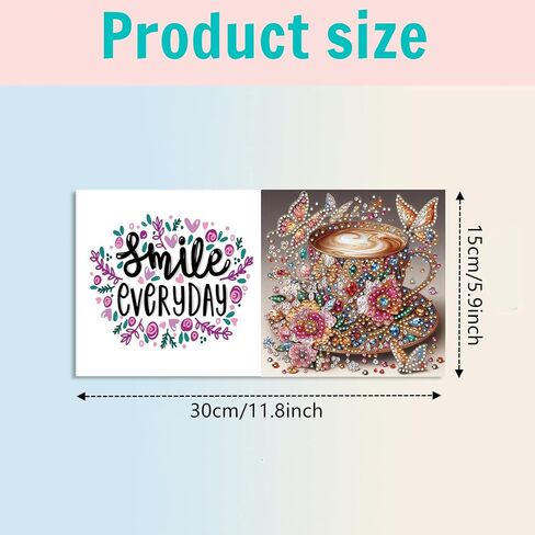 Maiyiyi 6 Pack DIY Good Morning Diamond Art Retaing Cards ، Coffee Diamond Painting Cards ، Butterfly Rose Diamond Art Cards with Andivets for Family Friends Holiday Birthday in Saudi Arabia