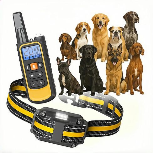 Waterproof Dog Shock Collar with Remote 3300 FT – 3 Modes Beep Vibrate Static, LED Light, 20-Level Adjustable, Rechargeable Training Collar for Small Medium Large Dogs 8-120 lbs in Saudi Arabia