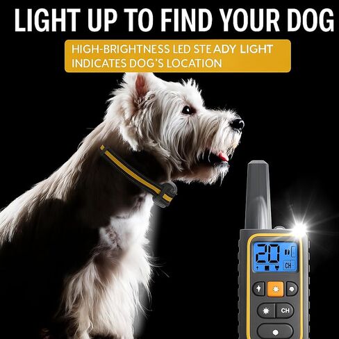 Waterproof Dog Shock Collar with Remote 3300 FT – 3 Modes Beep Vibrate Static, LED Light, 20-Level Adjustable, Rechargeable Training Collar for Small Medium Large Dogs 8-120 lbs in Saudi Arabia