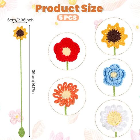 BEWUDY 5PCS FLOWMAND FORMMART for Women ، CORCHET CORCHET FLORAL LOTCHELS CORCHET LOCKERTION in Saudi Arabia