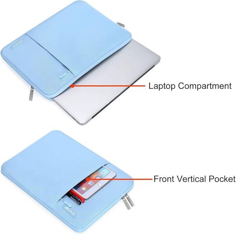 MOSISO Compatible with MacBook Air 13 inch Case 2024 2023 2022 M3 A3113 M2 A2681, Plastic Hard Shell&Keyboard Cover&Screen Film&Type C for MacBook Air 13.6 inch Case&Bag, Crystal Clear&Air Blue in Saudi Arabia