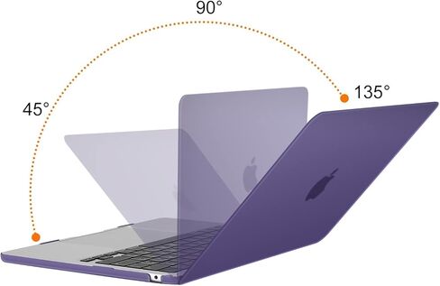 MOSISO Compatible with MacBook Air 13 inch Case 2024 2023 2022 M3 A3113 M2 A2681 Touch ID, Plastic Hard Shell&Keyboard Cover&Screen Film&Type C Adapter&Neoprene Bag, Imperial Purple&Grape Purple in Saudi Arabia