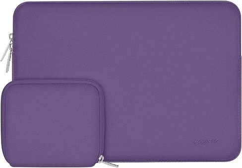 MOSISO Compatible with MacBook Air 13 inch Case 2024 2023 2022 M3 A3113 M2 A2681 Touch ID, Plastic Hard Shell&Keyboard Cover&Screen Film&Type C Adapter&Neoprene Bag, Imperial Purple&Grape Purple in Saudi Arabia