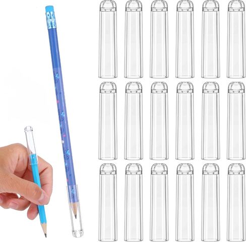 18 PCS قلم رصاص أعلى قبعات قلم رصاص بلاستيكي أقلام رصاص طرف واقي بُقلّل أقلام الرصاص أعلى القبعات القطرات لأصحاب موسع القلم الخشبي لتوصيلات مكتب طالب المكتب in Kuwait