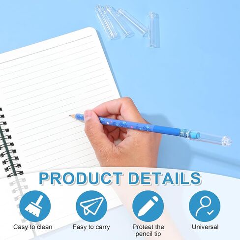18 PCS قلم رصاص أعلى قبعات قلم رصاص بلاستيكي أقلام رصاص طرف واقي بُقلّل أقلام الرصاص أعلى القبعات القطرات لأصحاب موسع القلم الخشبي لتوصيلات مكتب طالب المكتب in Kuwait