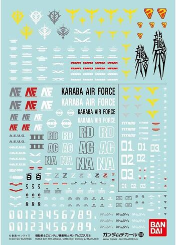 Hobby Bandai - Gundam Decal - 108 Suit Mobile Zeta Gundam/Mobile Suit Gundam ZZ Multiuse (صندوق 6) in Saudi Arabia