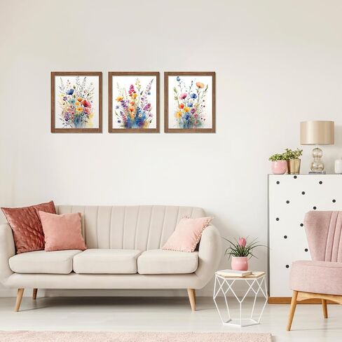 JWVK Floral Diamond Art Kits 3 Pack, Cottagecore Colorful Wildflower Botanical DIY Diamond Gem Painting Art Kits for Girls Kids Adults Beginners, Floral Room Decor 10x11.8 Inch in Saudi Arabia