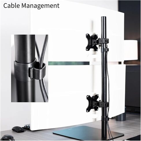 Dual Ultra-Wide Monitor Desk Stand with Adjustable Base for 2 Screens up to 45 Inches in Saudi Arabia