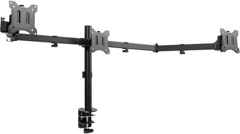 Heavy Duty Recessed Wall Triple Monitor Desk Stand, 3 Screens up to 27" in Saudi Arabia
