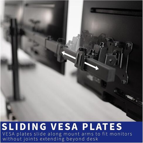 Heavy Duty Recessed Wall Triple Monitor Desk Stand, 3 Screens up to 27" in Saudi Arabia