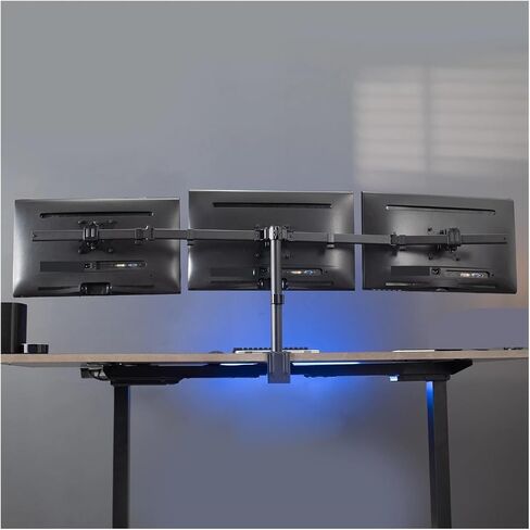 Heavy Duty Recessed Wall Triple Monitor Desk Stand, 3 Screens up to 27" in Saudi Arabia
