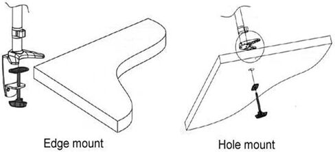 واحد شاشة LCD Monitor Desk Mount Bracket دوارة للأعلى- in Saudi Arabia
